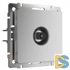 ТВ-розетка оконечная (cеребряный рифленый) W1183009