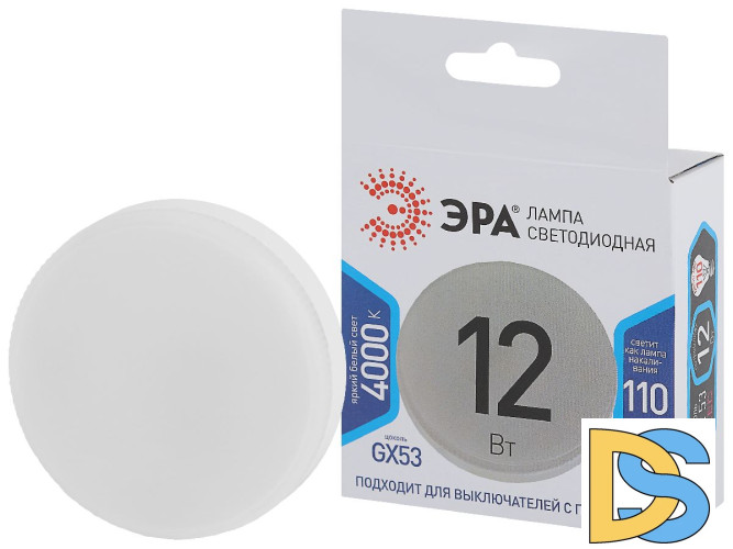 Лампа светодиодная Эра GX53 12W 4000K LED GX-12W-840-GX53 Б0020597