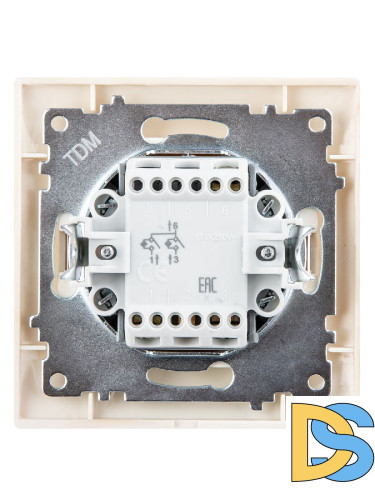 Выключатель двухклавишный с подсветкой Лама TDM Electric SQ1815-0305