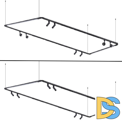 База встраиваемая для ввода питания с гибким угловым соединителем «L» и проводом-подвесом (длина провода  -  2м) Novotech Konst Glat 359386