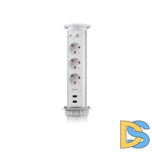 Блок розеток 105J (3 секции и 2 USB) Mebax 00-00000823