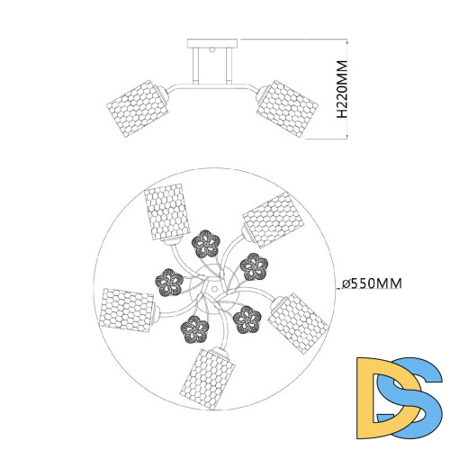 Потолочная люстра Escada Weigela 1113/5PL