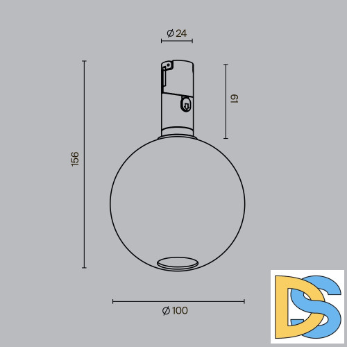 Трековый магнитный светильник Maytoni Bubble TR205-1-3W3K-B