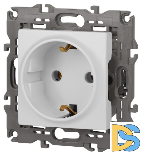 Розетка 2P+E Schuko Эра Elegance 14-2101-01М Б0065800