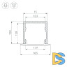 Алюминиевый профиль Arlight SL-MINI-15-2000 BLACK 049020