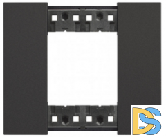 Декоративная рамка 2 модуля.Черный. Btichino Living Now