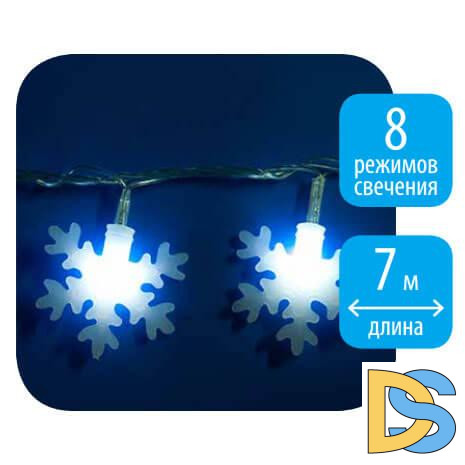Светодиодная гирлянда (07935) Uniel сакура 220V белый ULD-S0700-050/DTA White IP20 SNOWFLAKES-2