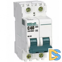 Автоматический выключатель DEKraft ВА-101 2P 40А 4.5кА, 11070DEK