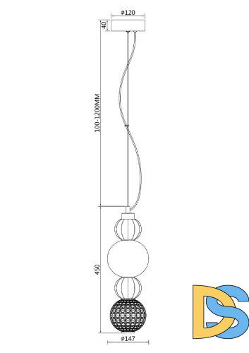 Подвесной светильник Maytoni Collar P069PL-L17CH3K