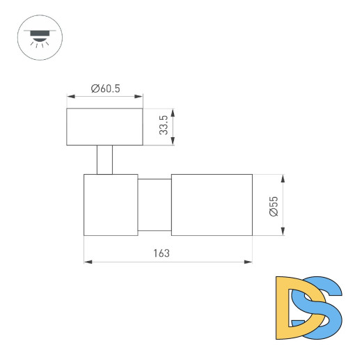 Спот Arlight SP-ARTEMIS-SURFACE-FLAP-R55-12W Day4000 051787