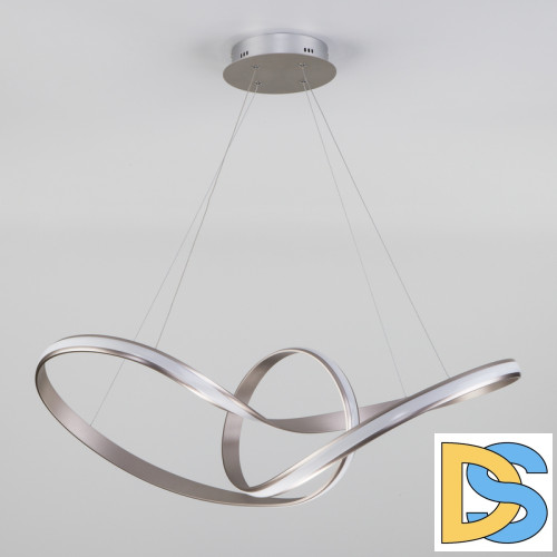 Подвесной светодиодный светильник Eurosvet Kink 90174/1 сатин-никель