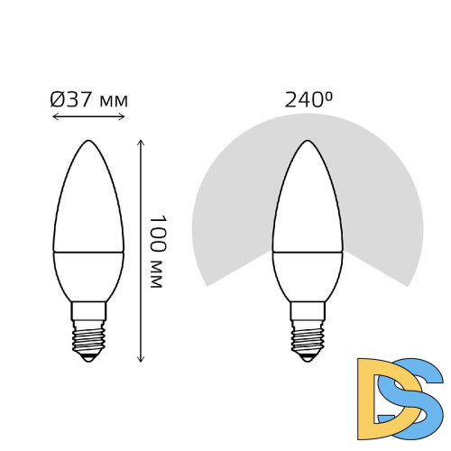 Лампа светодиодная Gauss Elementary E14 6W 4100K 33126T