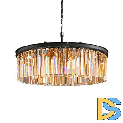 Подвесная люстра DeLight Collection 1920s Odeon 9513P/600R black/amber