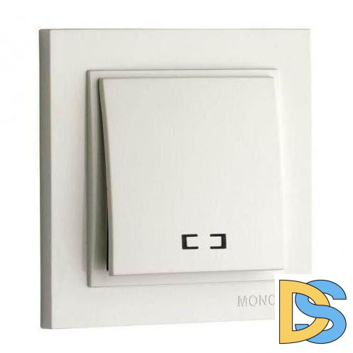 Выключатель одноклавишный с подсветкой Mono Electric Despina 10А 250В слоновая кость 102-010025-101