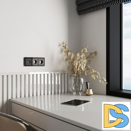 Накладка для двойной розетки Еthernet RJ-45 Werkel 4690389197581 W1191144 a064099