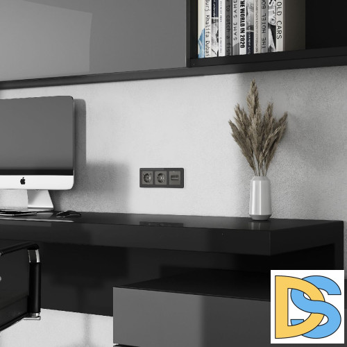 Накладка для двойной розетки Еthernet RJ-45 Werkel 4690389197581 W1191144 a064099