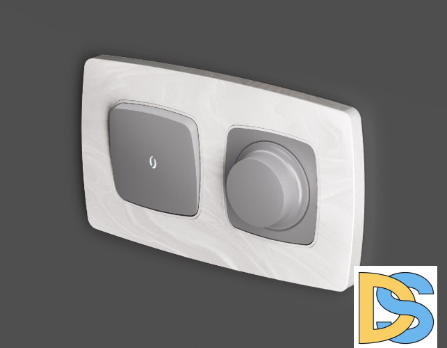 Лицевая панель для выключателя одноклавишного с подсветкой Ambrella Volt Omega OP5020