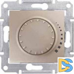 Диммер поворотно-нажимной, 300Вт для л/н и эл.трансф., Титан, серия Sedna, Schneider Electric