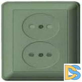 Розетка 2-ая электрическая без заземления, Шампань, серия Wessen 59, Schneider Electric