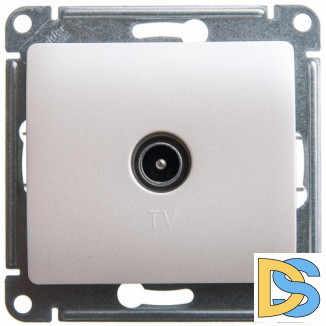 Розетка телевизионная оконечная ТV, Перламутр, серия Glossa, Schneider Electric