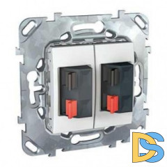 Розетка аудио для колонок 2-ая, Белый, серия Unica, Schneider Electric