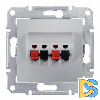Розетка аудио для колонок 2-ая, Алюминий, серия Sedna, Schneider Electric