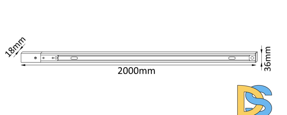 Шинопровод однофазный с питанием и заглушкой Crystal Lux CLT 0.11 CLT 0.11 01 L2000 WH