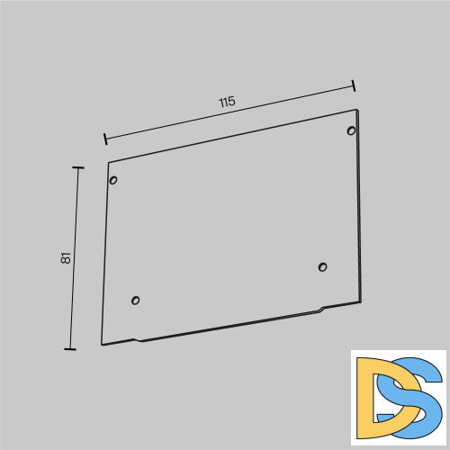 Заглушка декоративная для профиля ALM-11681-PL-W-2M (2 шт.) Maytoni ALM013EC-PL-W