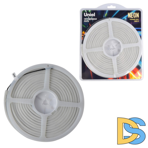 Светодиодная лента Uniel ULS-N01-2835-120LED/m-6mm-IP67-DC12V-9W/m-5M-3000K блистер