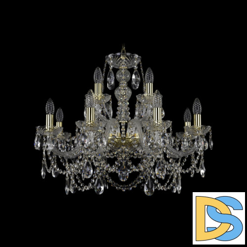 Подвесная люстра Bohemia Ivele Crystal 1411/8+4/240 G