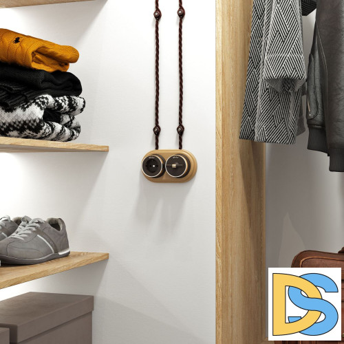 Выключатель на 4 положения двухклавишный Werkel Vintage 4690389183171 W5822052