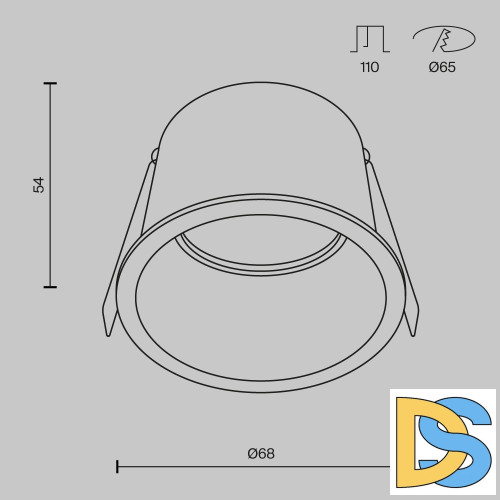 Встраиваемый светильник Maytoni Reif DL049-01W