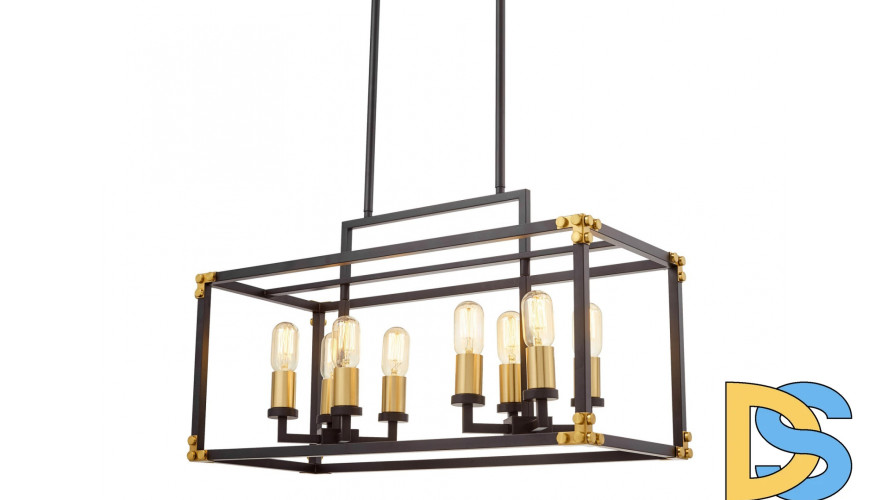 Подвесная люстра Lumina Deco Waldorf LDP 1140-8 BK+MD