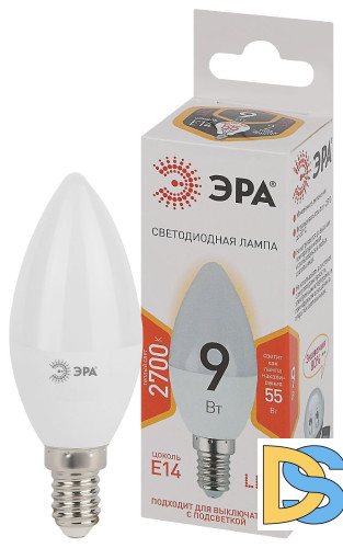 Лампа светодиодная Эра E14 9W 2700K LED B35-9W-827-E14 Б0047935