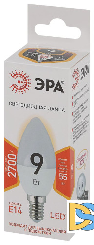 Лампа светодиодная Эра E14 9W 2700K LED B35-9W-827-E14 Б0047935