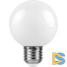 Лампа светодиодная Feron E27 3W 6400K Шар Матовая LB-371 25902