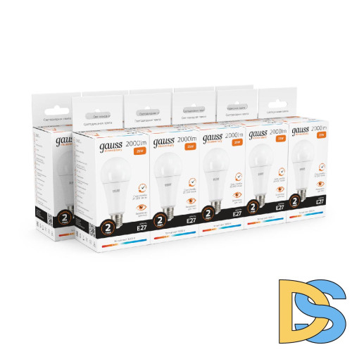 Лампа светодиодная Gauss E27 25W 3000K груша матовая 73215