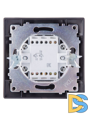 Выключатель двухклавишный с подсветкой Лама TDM Electric SQ1815-0747