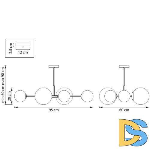 Люстра на штанге Lightstar Croco 815460