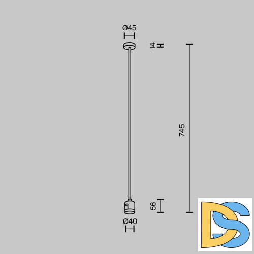Крепление потолочное с прямым коннектором питания Maytoni Flarity TRA159C-IPC1-BS