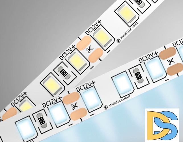 Светодиодная лента Ambrella Light LED Strip 12В 2835 9,6Вт/м 6500K 5м IP20 GS1103