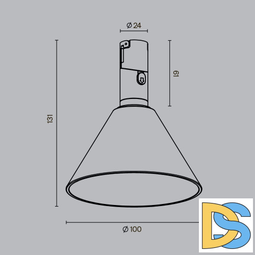 Трековый магнитный светильник Maytoni Biancа TR206-1-3W3K-B