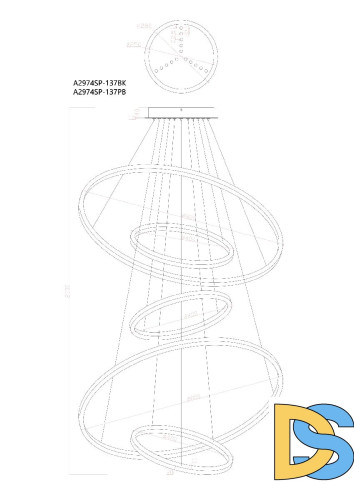 Подвесная люстра Arte Lamp Arcane A2974SP-137BK