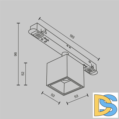 Трековый магнитный светильник Maytoni Alfa S TR133-4-7W-DS-BS