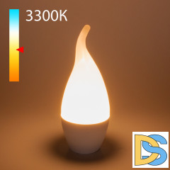 Светодиодная лампа Elektrostandard свеча на ветру матовая E14 6W 3300K 4690389173011