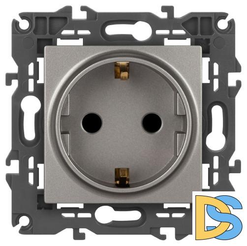 Розетка 2P+E Schuko со шторками Эра Elegance 14-2102-16 Б0065806