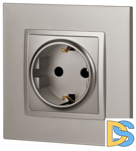 Розетка 2P+E Schuko со шторками Эра Elegance 14-2102-16 Б0065806