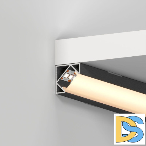 Алюминиевый профиль Arlight SL-KANT-H18-2000 BLACK 049430