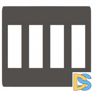 Рамка 4-ая (четверная), Дымчато-серый/Антрацит, серия Unica Studio, Schneider Electric