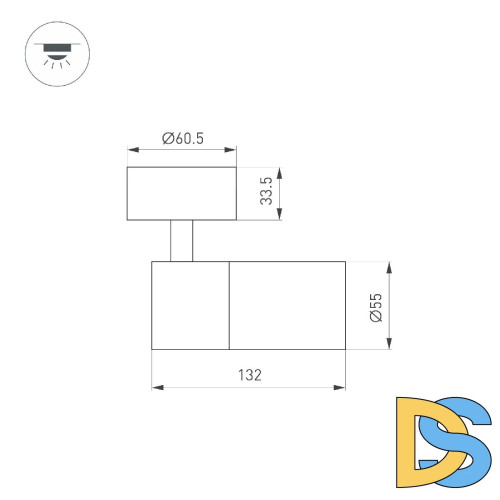 Спот Arlight SP-ARTEMIS-SURFACE-FLAP-R55-12W Warm3000 051791